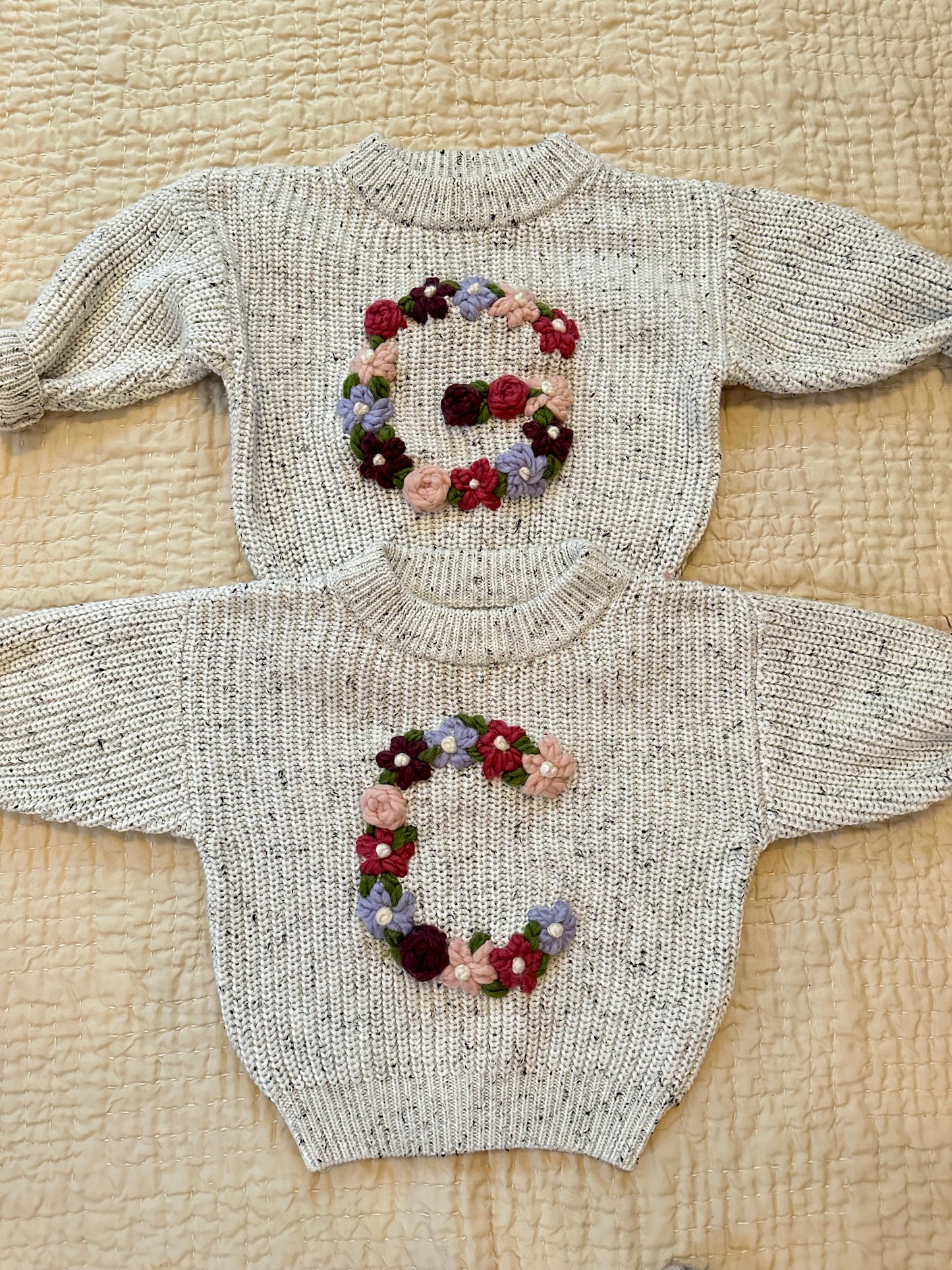 Personalized Initial Sweater for Babies & Toddlers