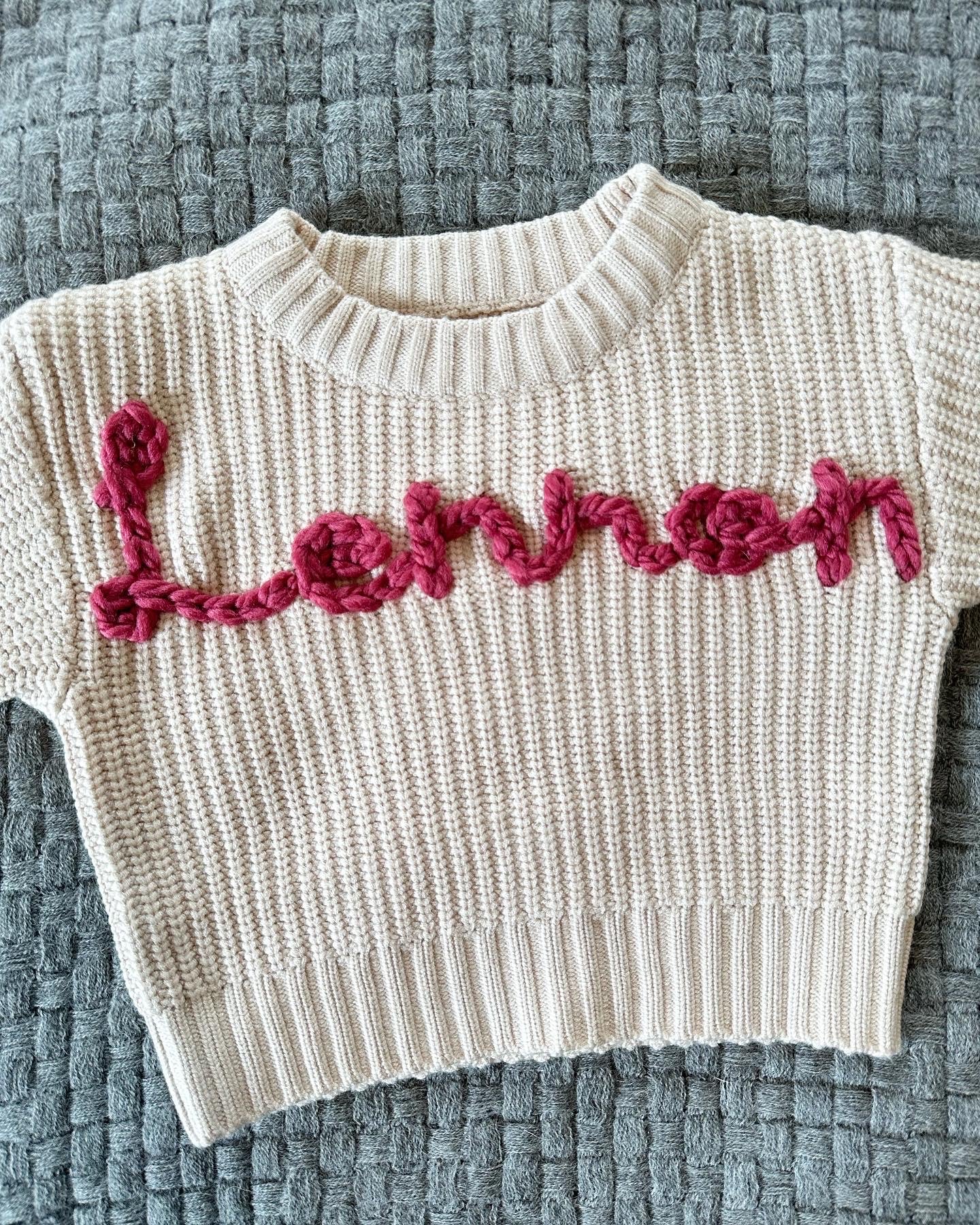 Embroidered Custom Name Sweater (NAME ONLY)
