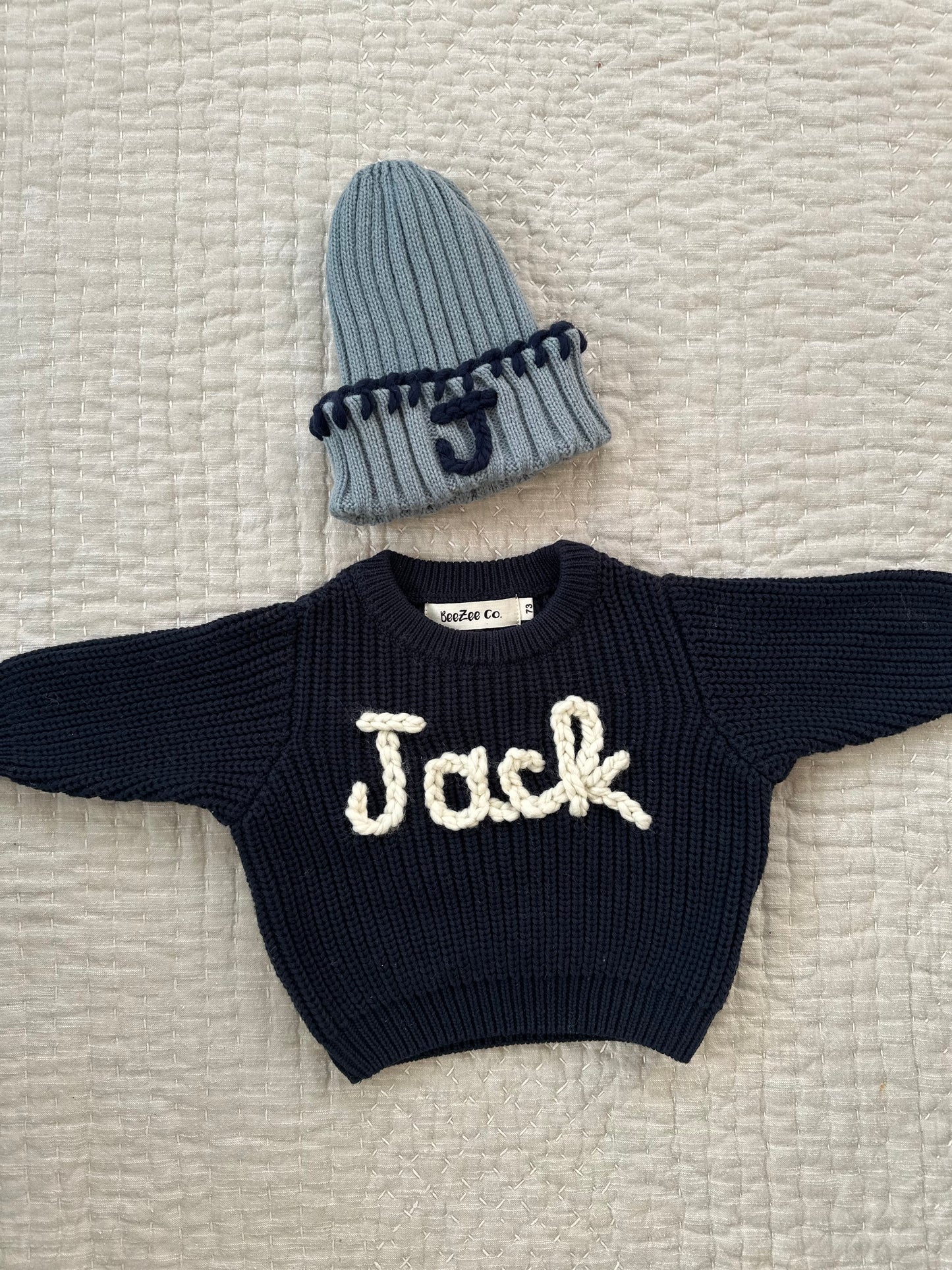 Custom Sweater & Hat Set