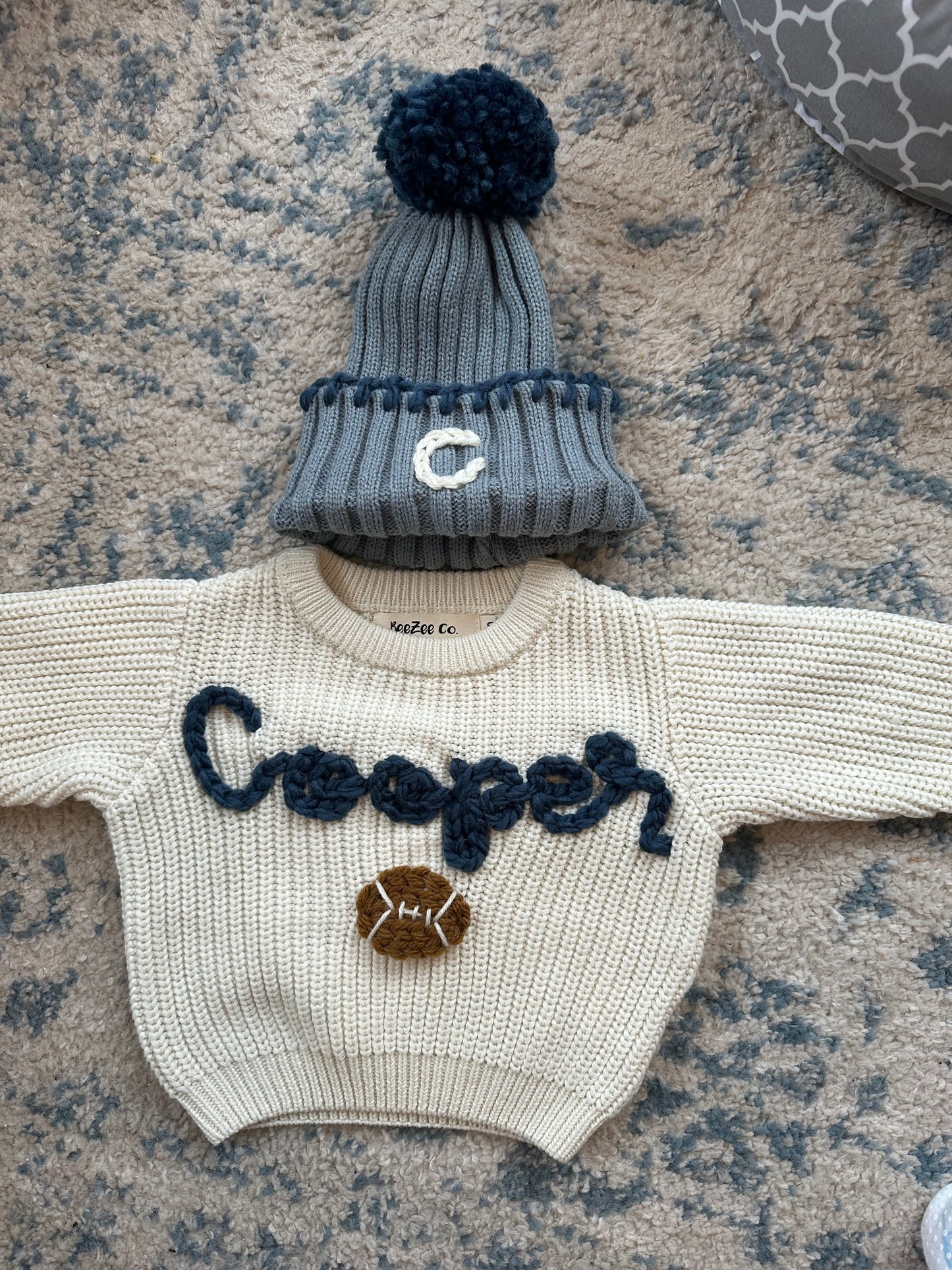 Custom Sweater & Hat Set