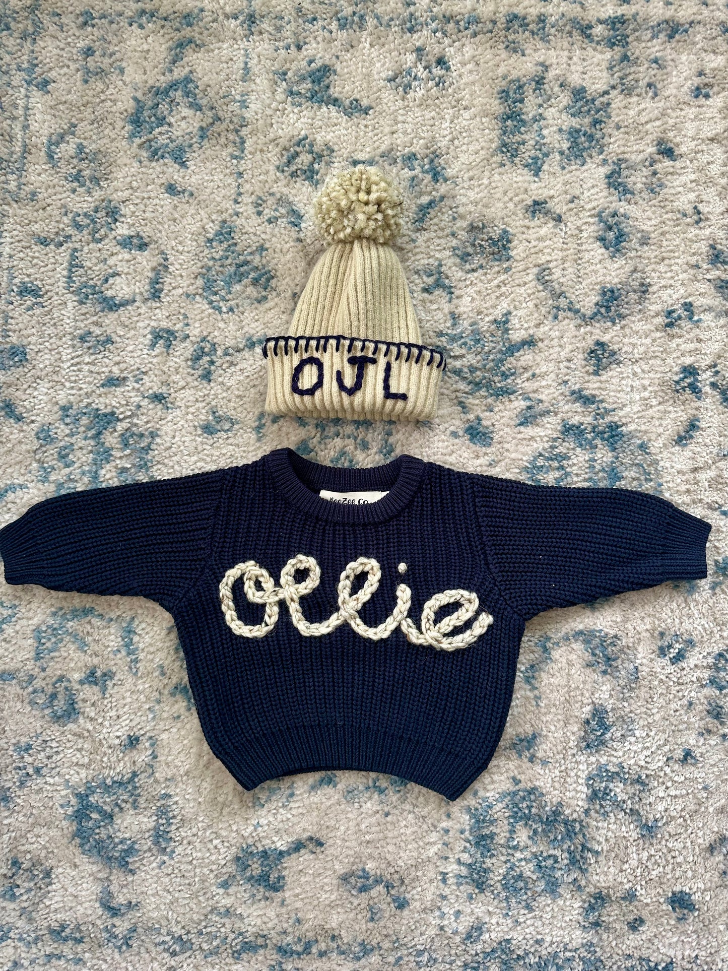Custom Sweater & Hat Set