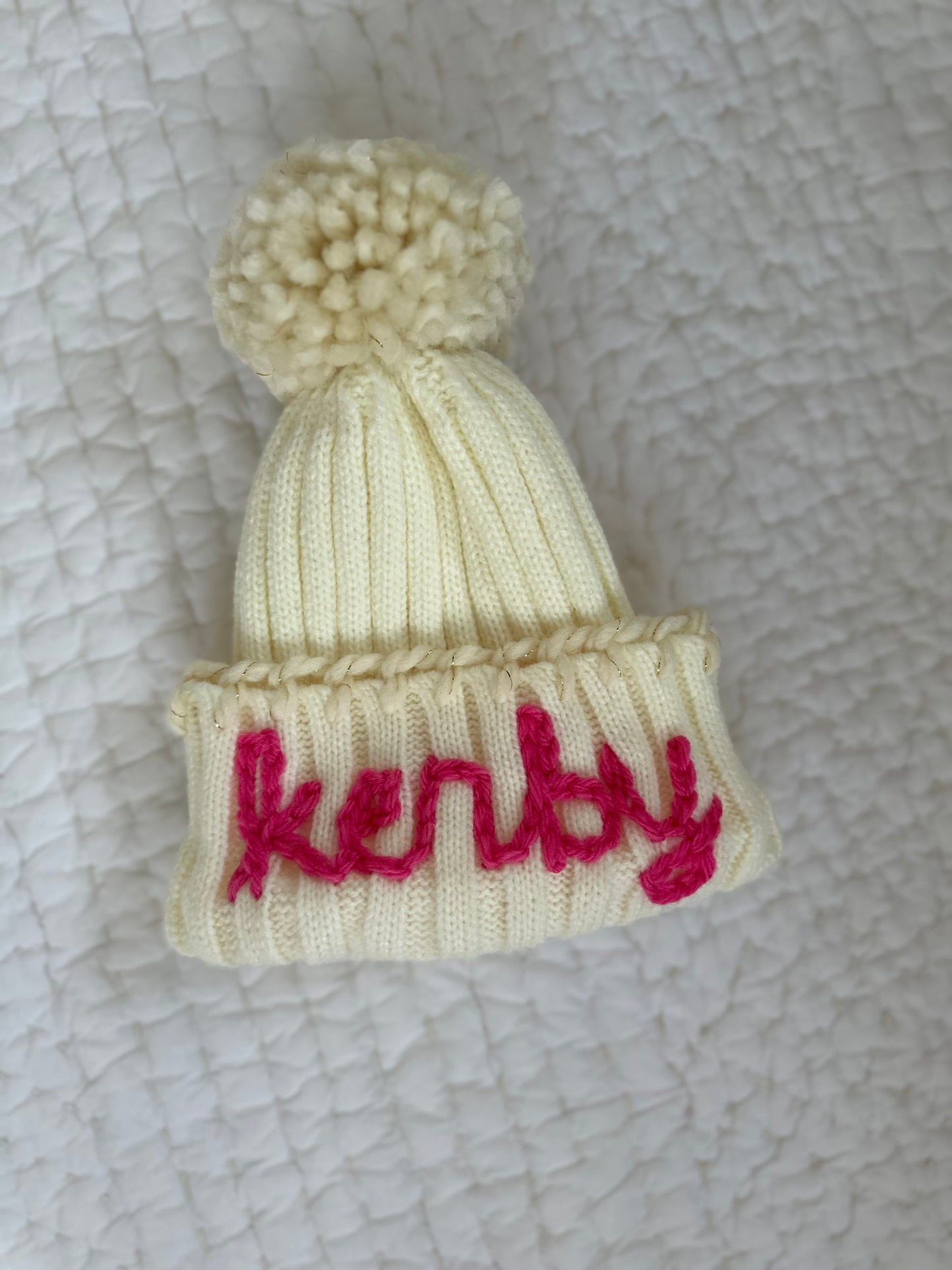 Custom Hand Embroidered Beanie