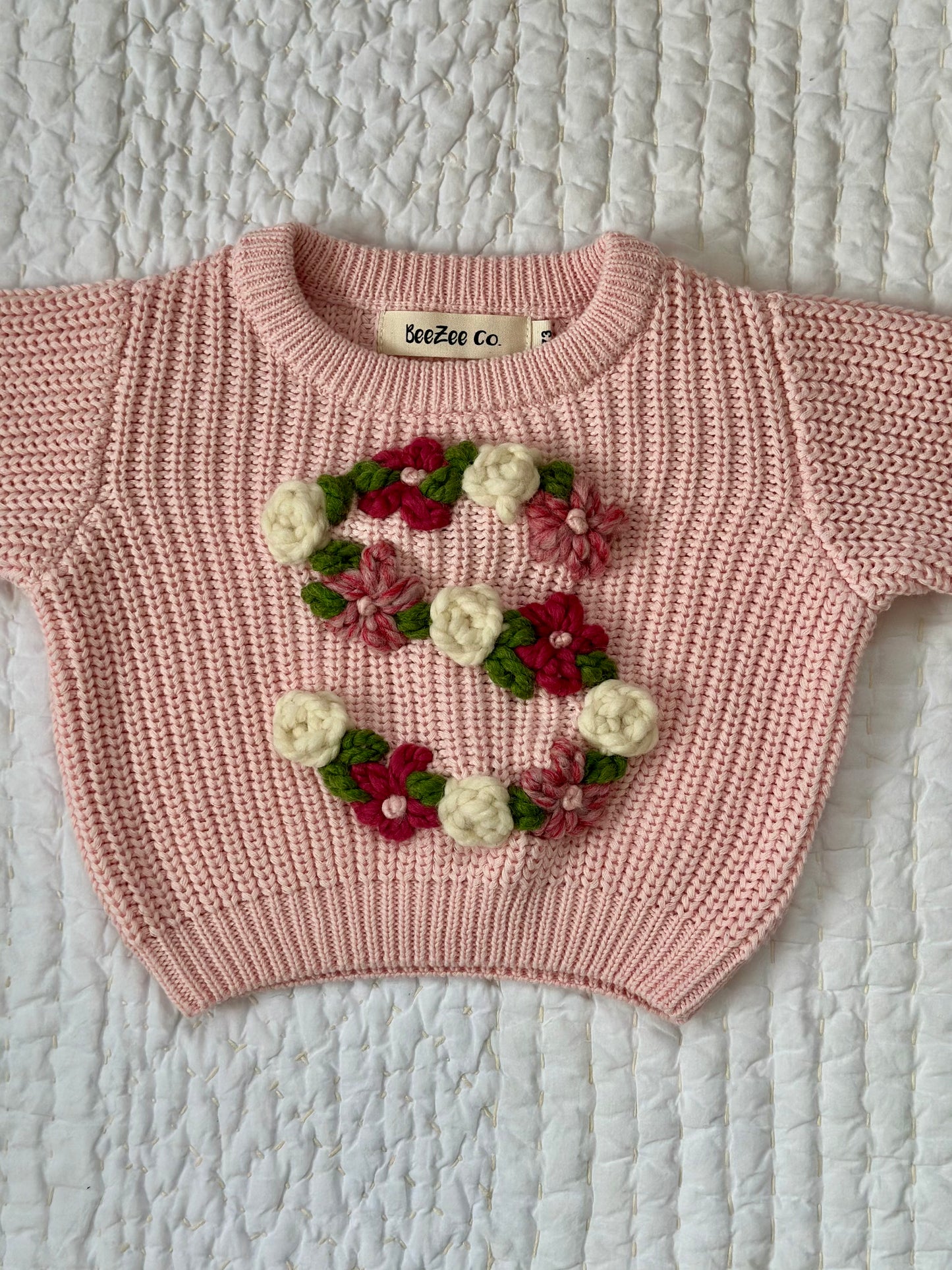 Embroidered Custom LETTER Sweater