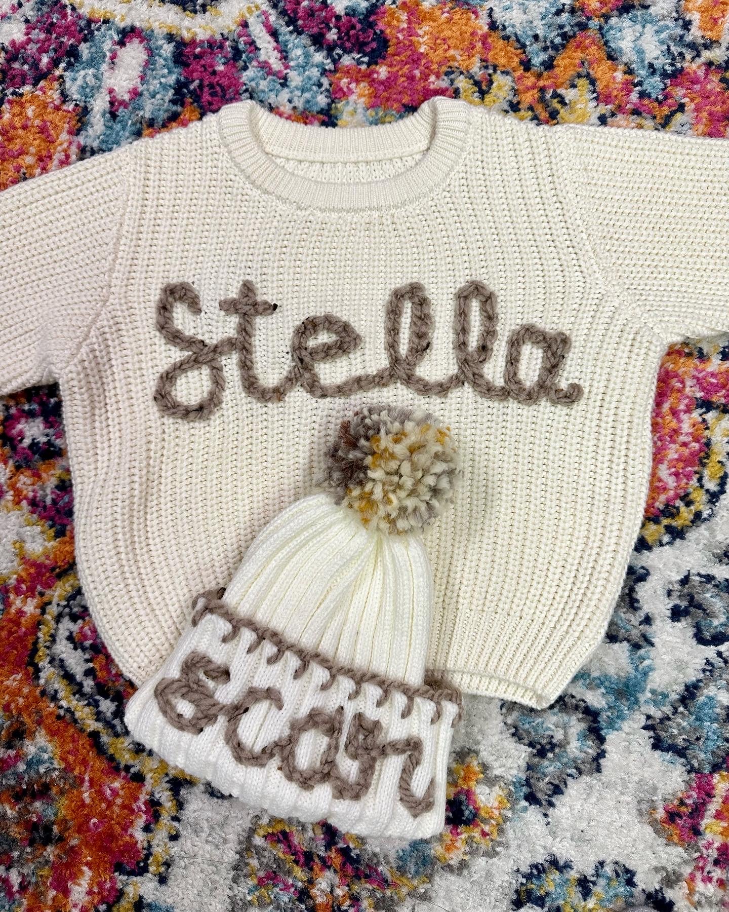 Custom Sweater & Hat Set