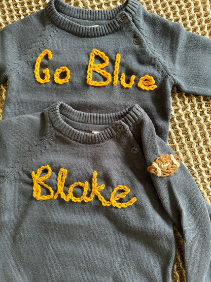 Embroidered Custom Sports Team Sweater