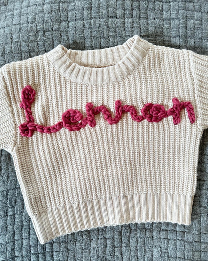 Embroidered Custom Name Sweater (NAME ONLY)