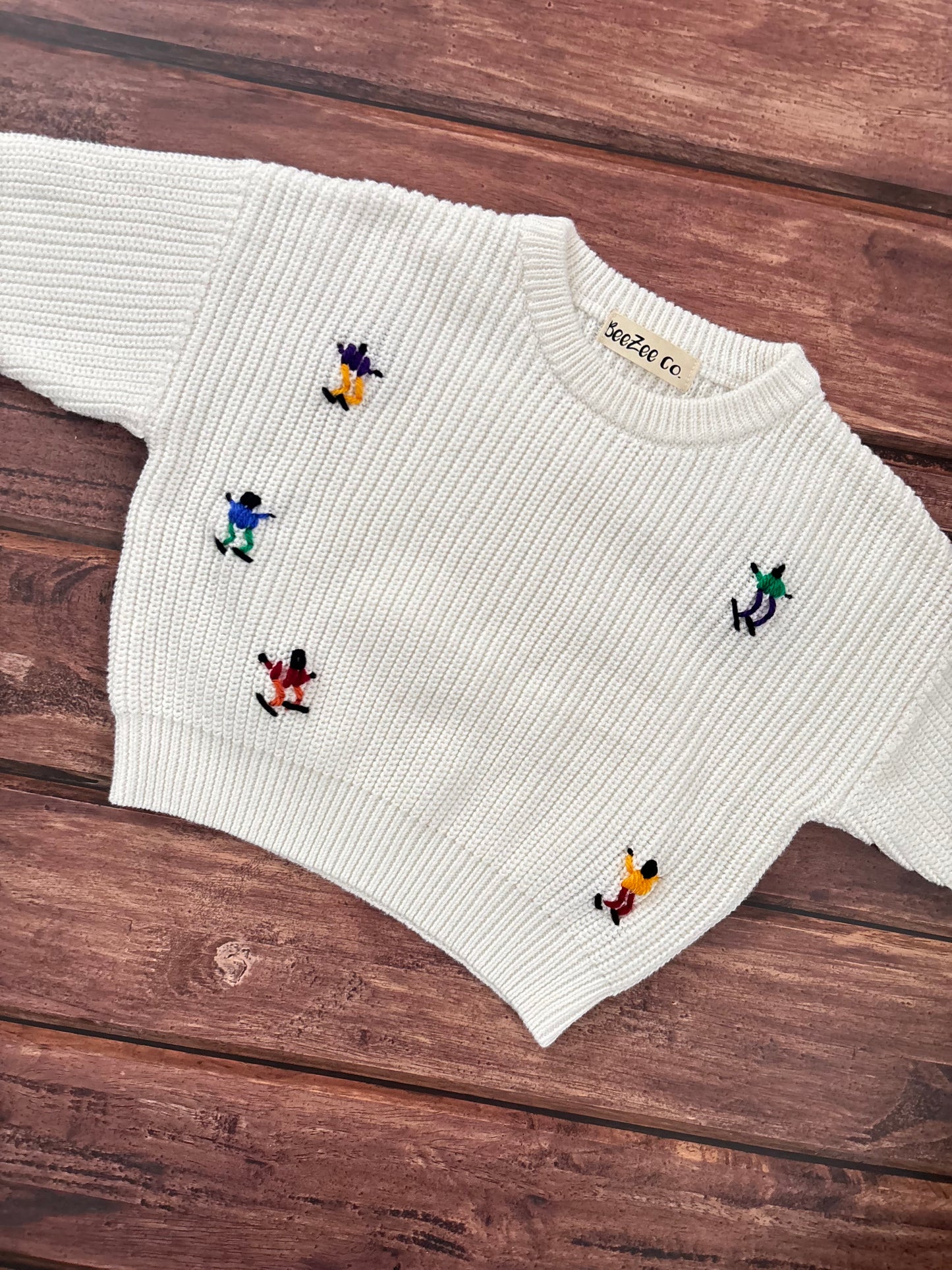 Hand Embroidered Ski Sweater