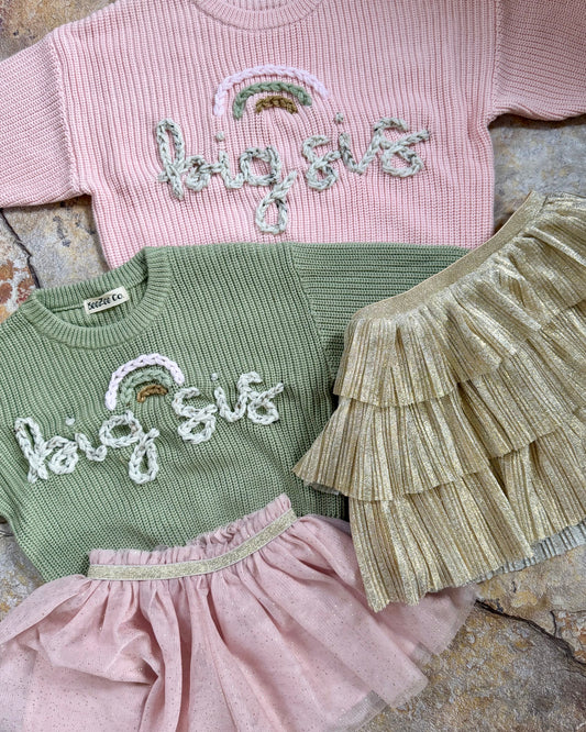 Hand-Embroidered Personalized Rainbow Sweater