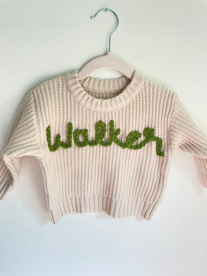 Embroidered Custom Name Sweater (NAME ONLY)