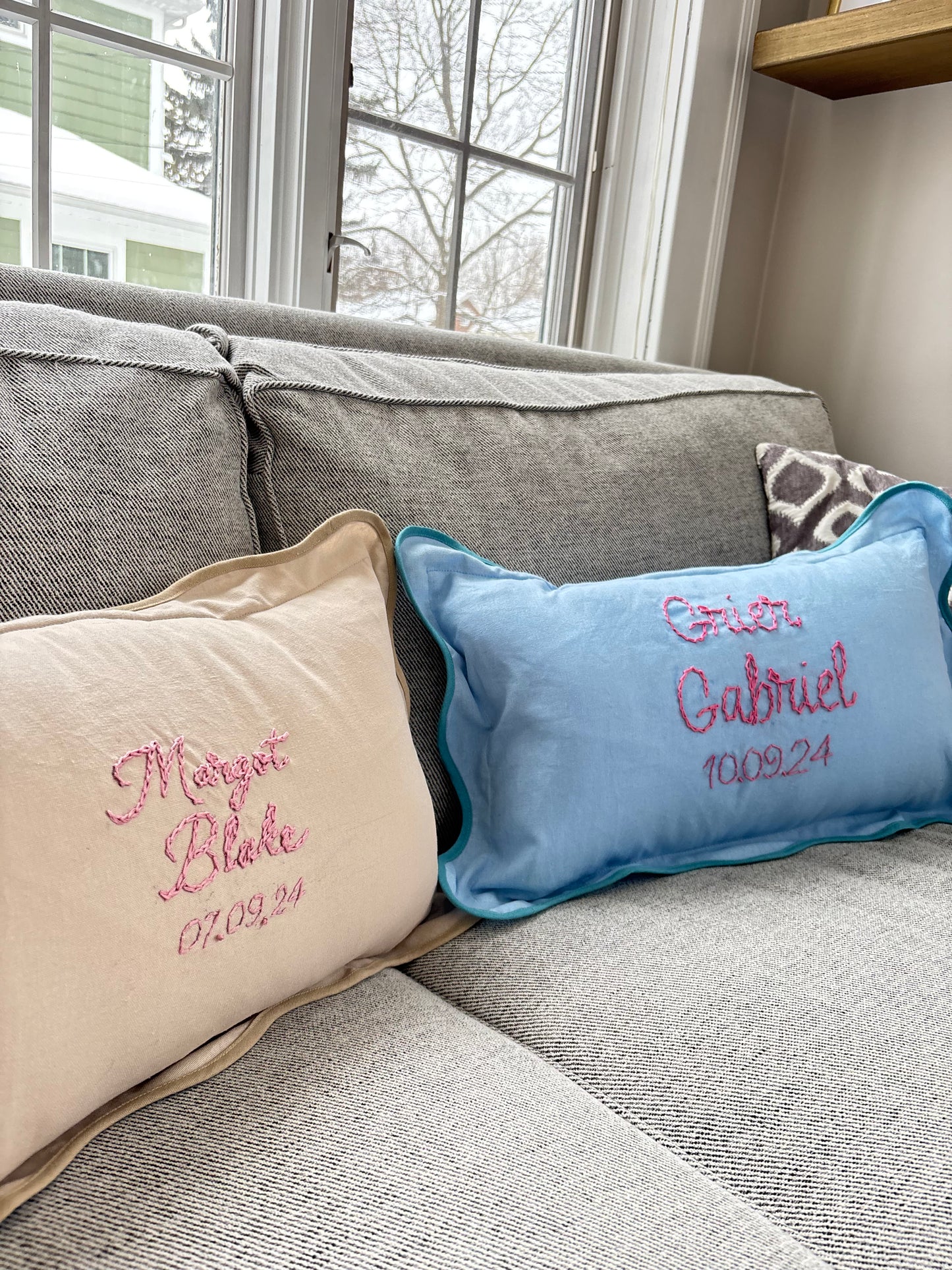 Embroidered Custom Pillows
