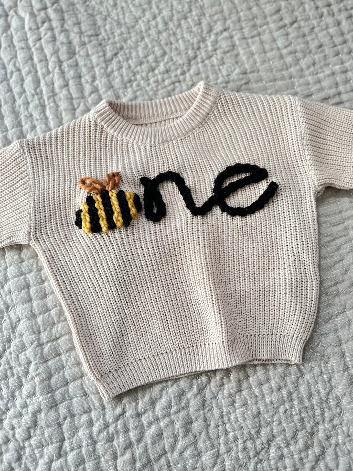 Embroidered Custom Birthday Sweater (ONE, TWO, THREE)