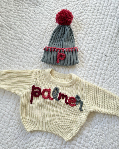 Custom Sweater & Hat Set