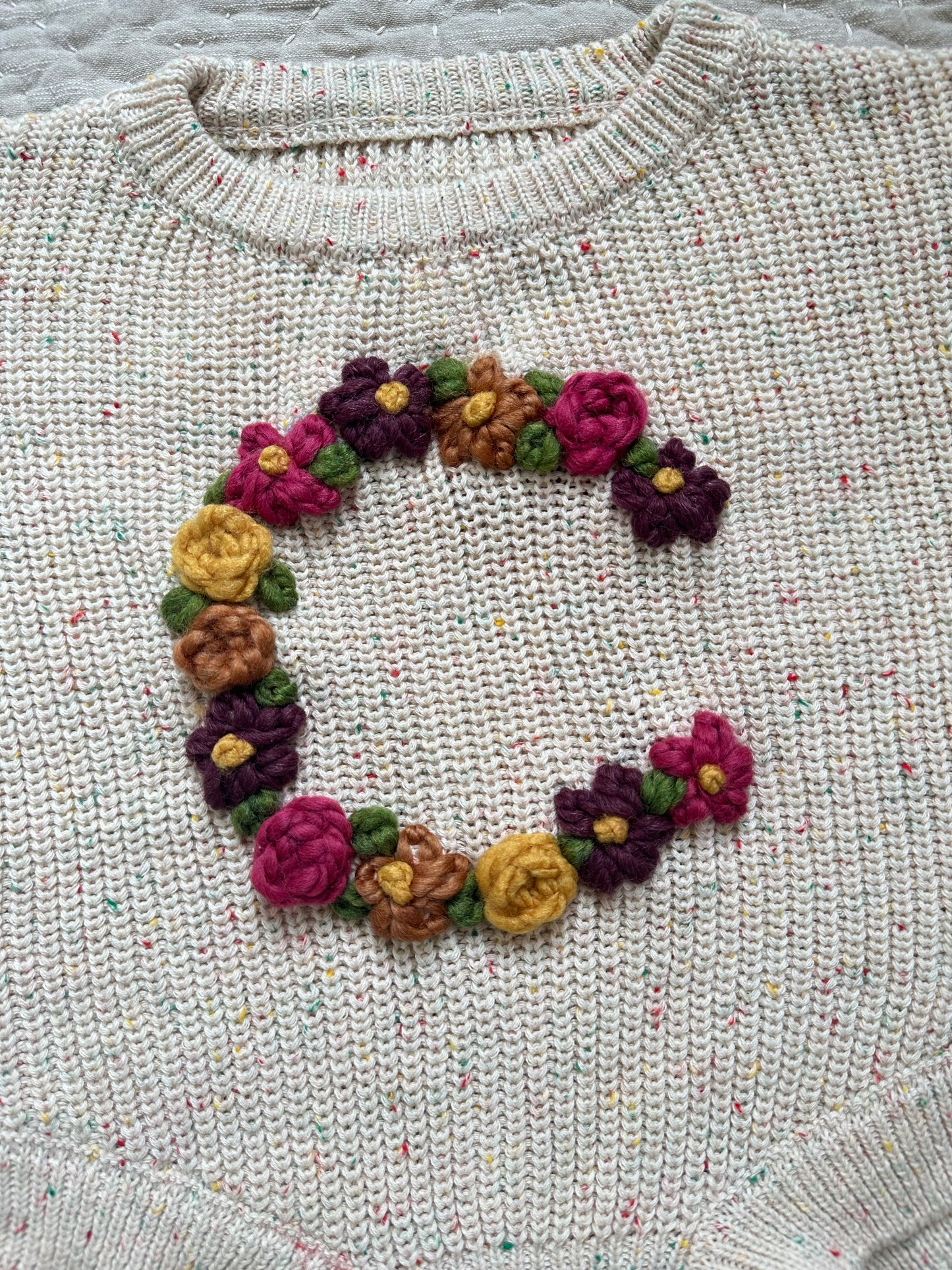 Embroidered Custom LETTER Sweater