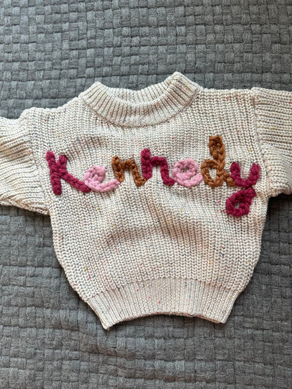 Embroidered Custom Name Sweater (NAME ONLY)