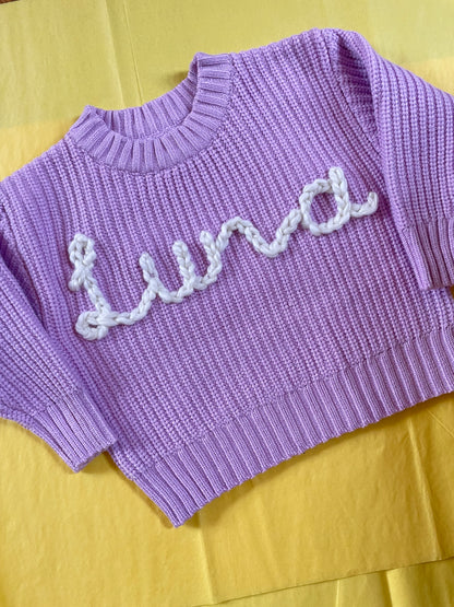 Embroidered Custom Name Sweater (NAME ONLY)