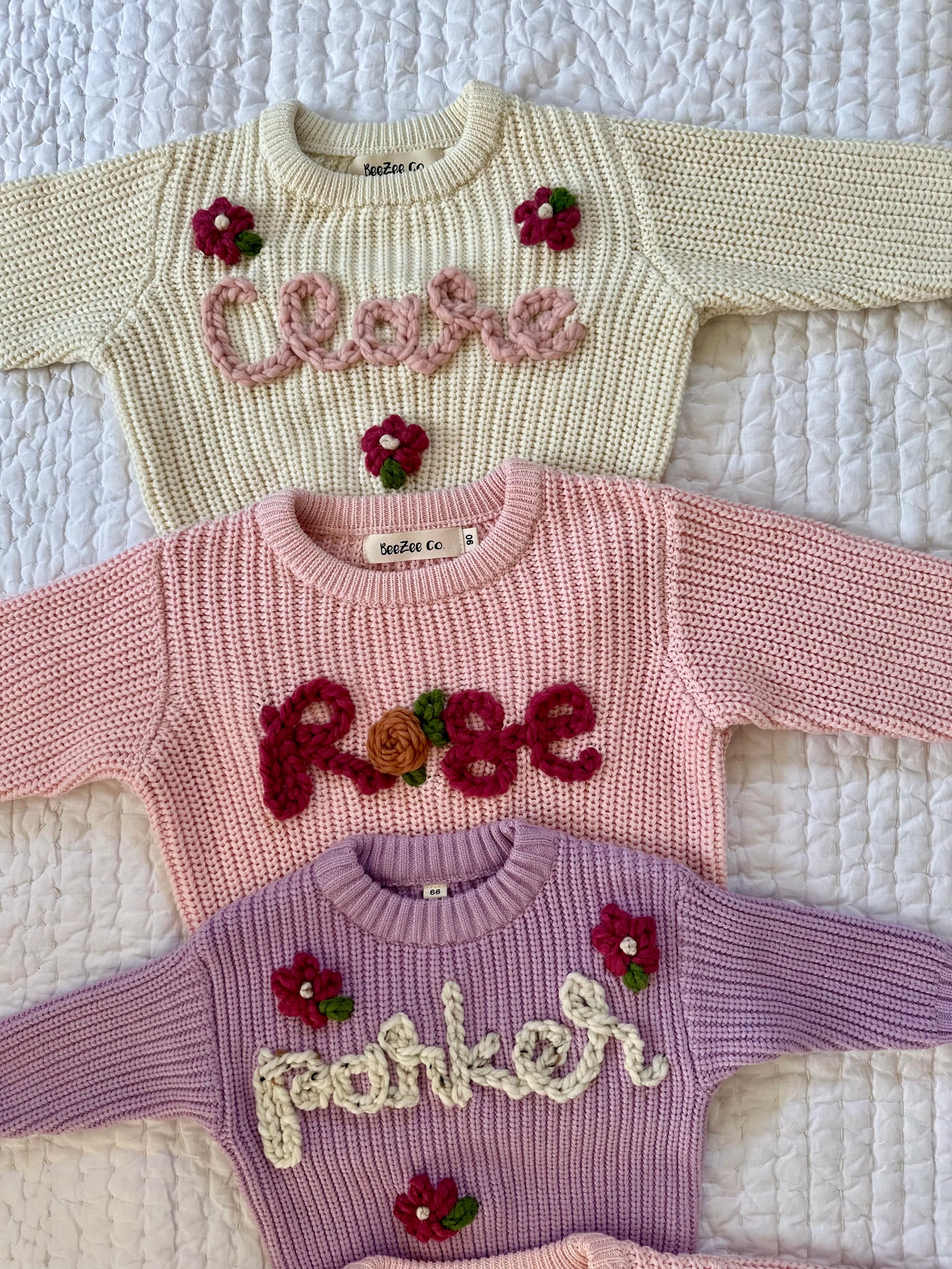 Embroidered Custom Name Design Sweater – BeeZee