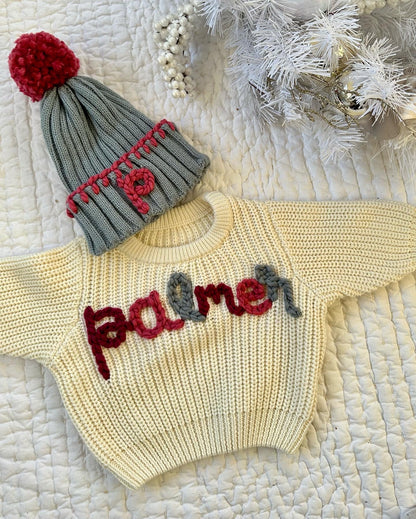 Custom Sweater & Hat Set