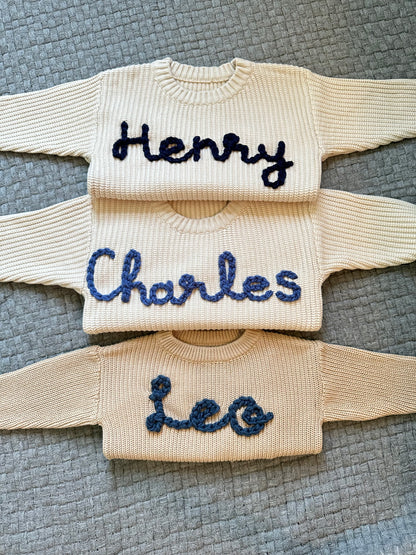 Embroidered Custom Name Sweater (NAME ONLY)