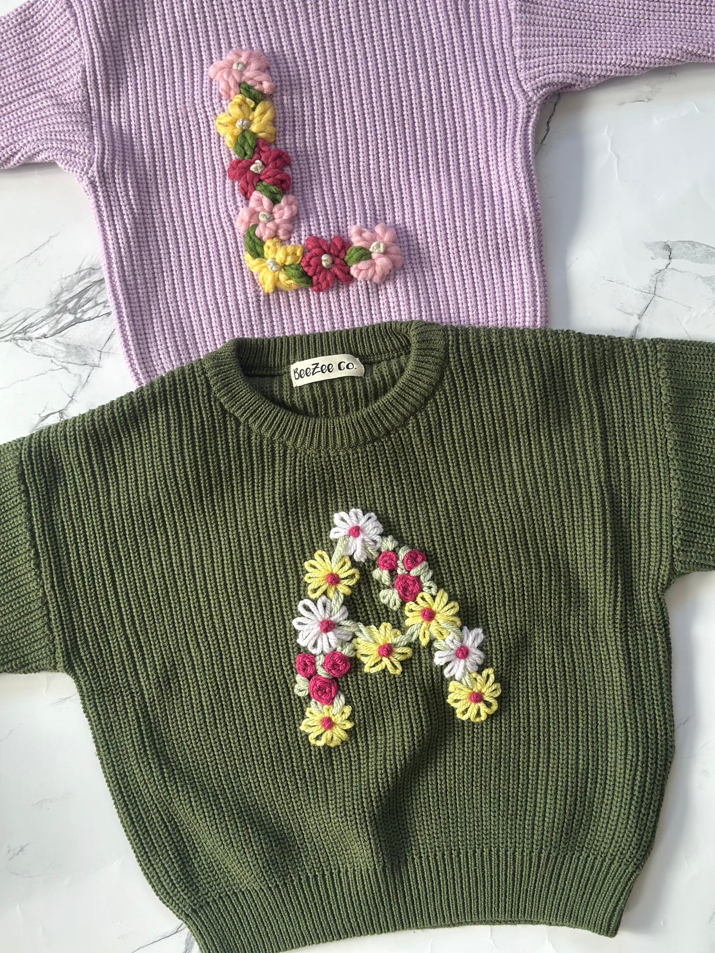 Personalized Initial Sweater for Babies & Toddlers