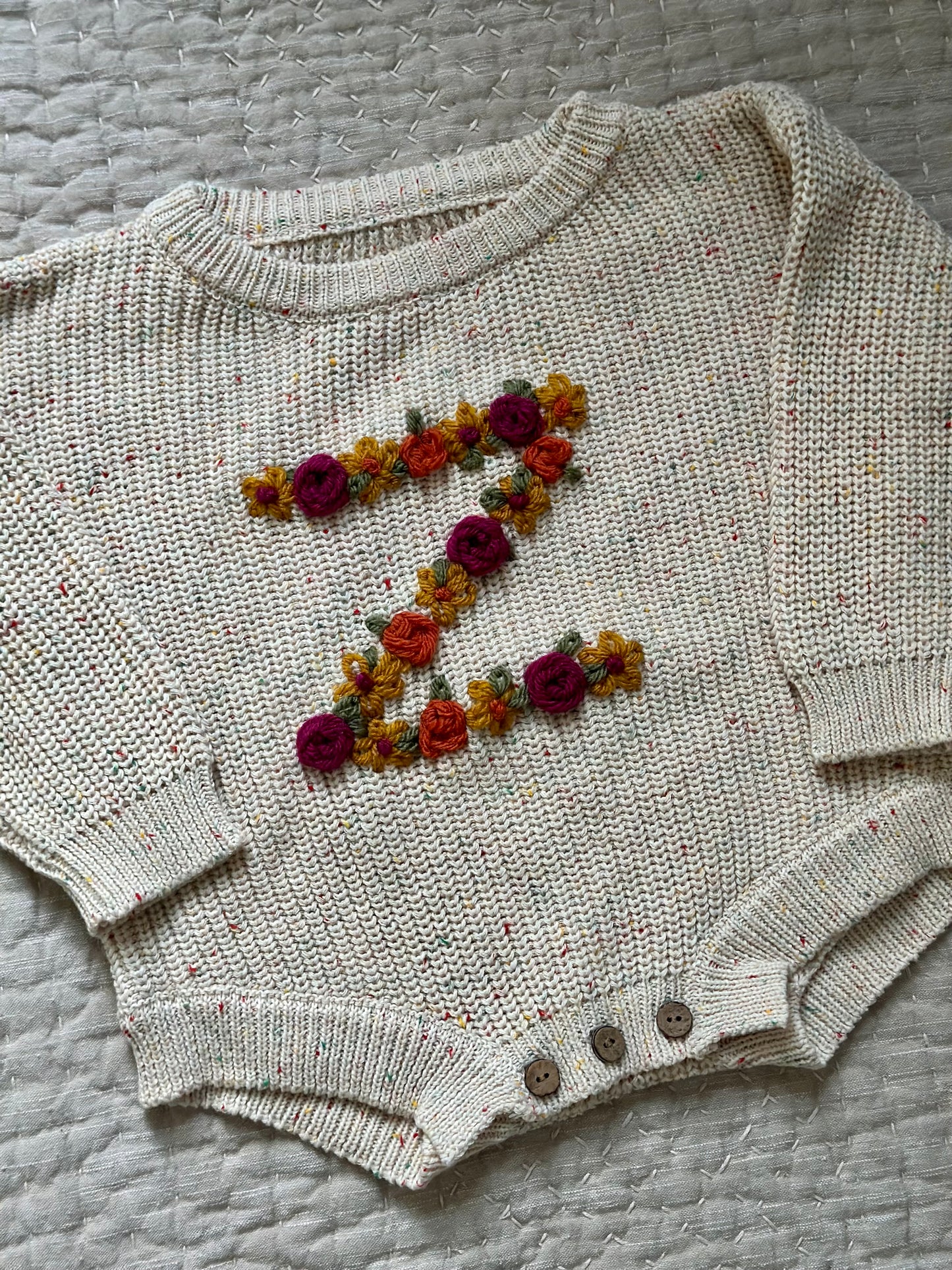 Embroidered Custom LETTER Sweater