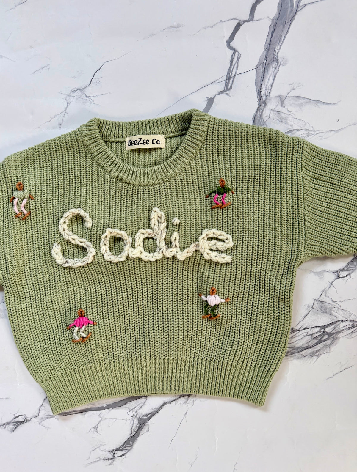 Hand Embroidered Ski Sweater
