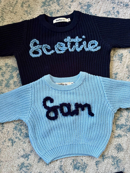 Embroidered Custom Name Sweater (NAME ONLY)