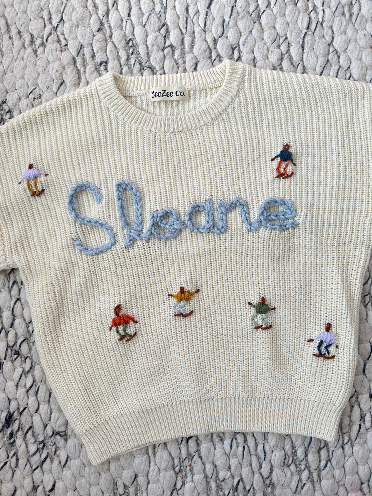 Hand Embroidered Ski Sweater